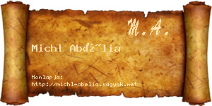 Michl Abélia névjegykártya
